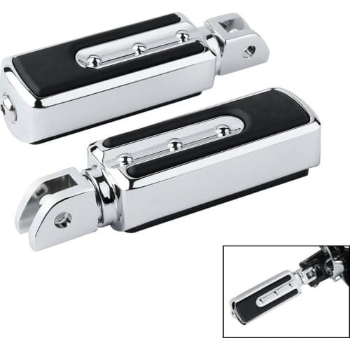 Motorcycle Chrome Front Rider Foot Pegs Footrests For Harley Softail Fat Street Bob 18-20