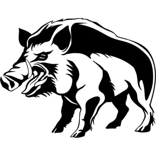 LLY-0372 Personality Car Stickers A Wild Boar Modeling Decal PVC New Design Fashion Cool StyleTop Quality Waterproof Cars Decals