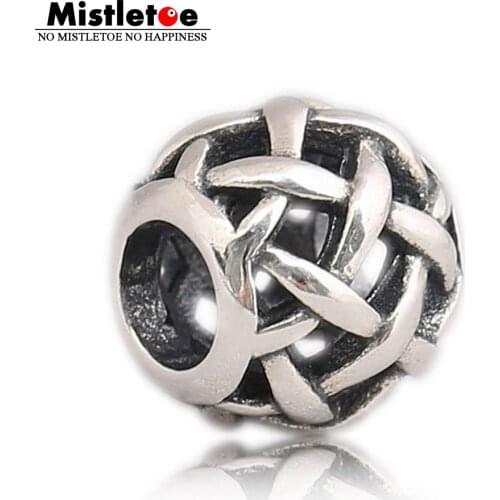Mistletoe Authentic 925 Sterling Silver Openwork Charm Fit European Bracelets Jewelry