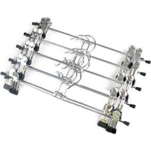 Portable Metal Copper Pants Skirts Trousers Clips Extension Hanger Silver house home organization