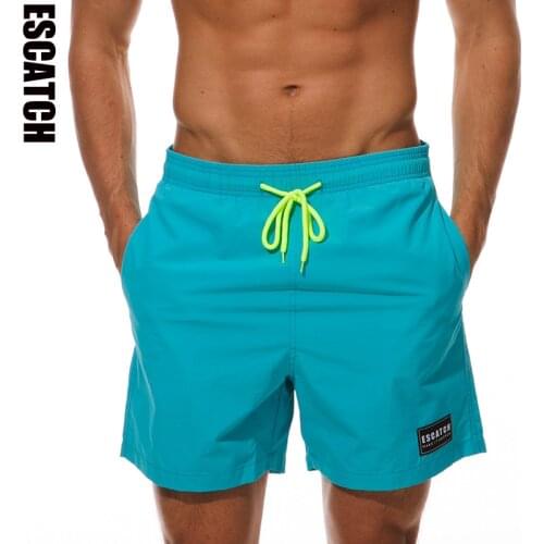 Escatch New Quick Dry Mens Swim Shorts Summer Man Board Shorts Surf Swimwear Beach Short Athletic Running Gym Shorts