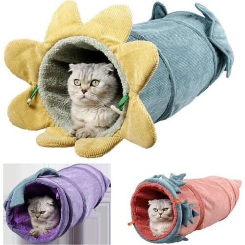 Cute Folding Vegetable Shape Warm Pet Tunnel Dogs Nest Cats Toy