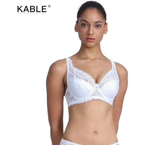Thin cotton large adjustable rims bra sexy lingerie 3/4 lace bra with soft cup
