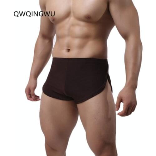 Sexy Men Underwear Ice Silk Boxer Shorts homme Solid Soft Mid-Rise U Convex Pouch Underpants Cueca Mens Arrow Pants Boxers