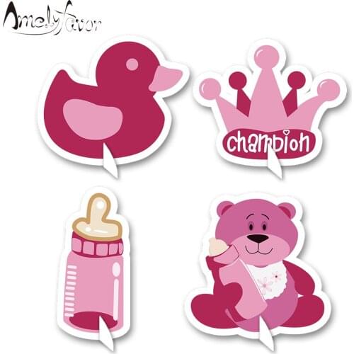 Girl Baby Shower Theme Party Table Centerpiece Feeder Bear Duck Crown Decorations Kids Event Birthday Party Decorations Supplies