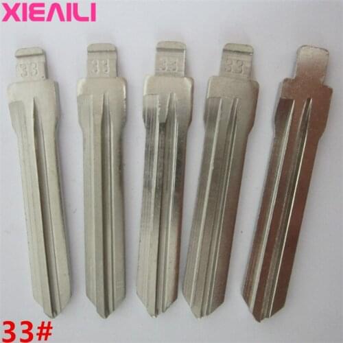 XIEAILI 20Pcs 33# Blank Remote Uncut Key Blade For Hyundai Sonata NF (Side Slot) S373