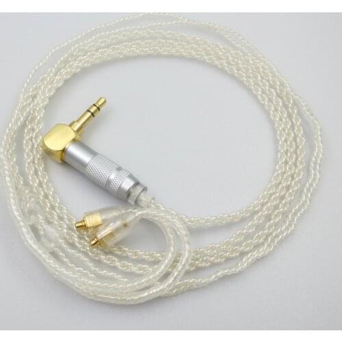 1.2m high quality Silver Plated Headphone Upgrade Cable for SE535 SE215E846 UE900 W40 earphone cable MMCX Cable
