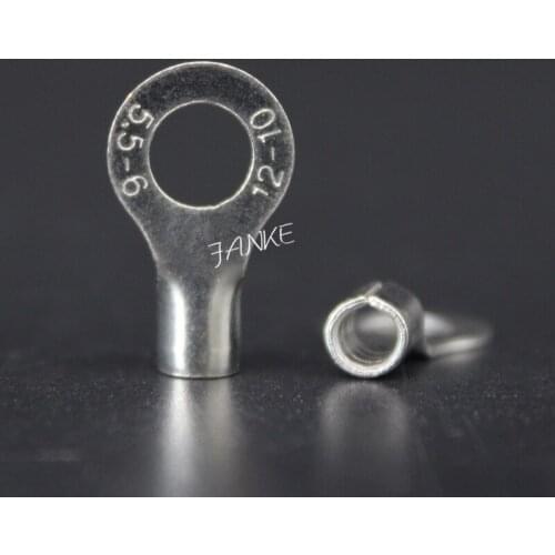 1000pcs/pack RNB5.5-6 Non-insulated Ring Tongue Brass Terminals Cable Lug Crimp Wire Connectors For AWG12-10