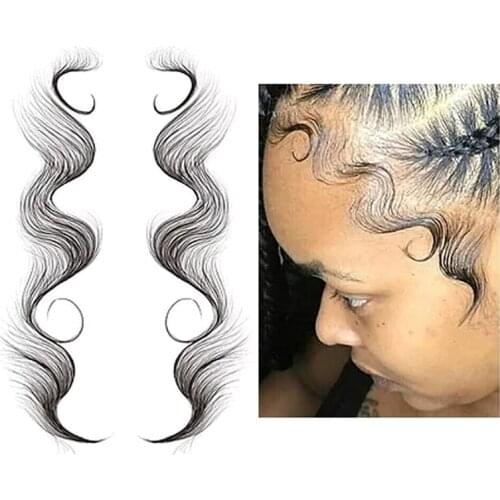 15 Sheets Temporary Baby Hair Edges Side Bangs Tattoo Stickers DIY Hairstyling Hair Tattooing Template Makeup Tools