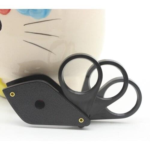 5pcs 4 Times Plastic Toy Children Gift Pocket Magnifier Jewelry Identifying Type Magnifying Glass Loupe with 3pcs Lenses