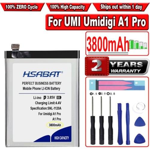 HSABAT 3800mAh High Capacity Battery for UMIDIGI A1 Pro A1Pro Smart Phone