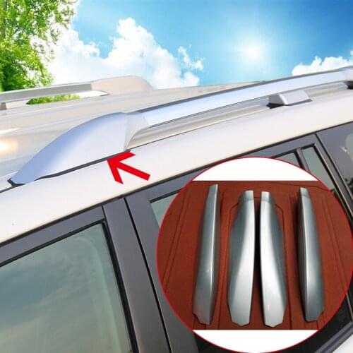 4PCS ABS Car Accessories Roof Rack Rail End Protection Cover Shell for Toyota Land Cruiser Prado FJ150 2010-2018