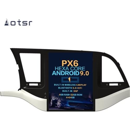 Aotsr Tesla 10.4“ Vertical screen Android 9.0 Car DVD Multimedia player GPS Navigation For HYUNDAI ELANTRA 2016-2019 carplay
