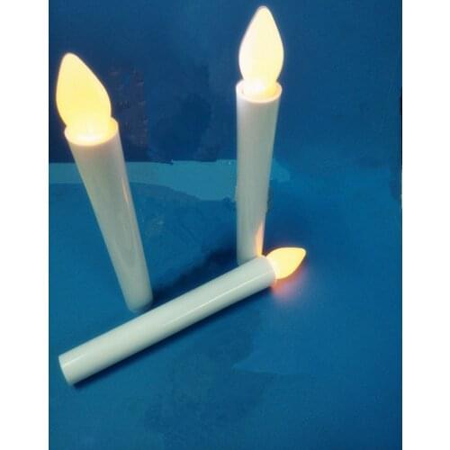 120pcs/lot Flameless Led Taper Candles 10-key remote controller timer candle stick wedding Church home decor H17.5cm-Warm white