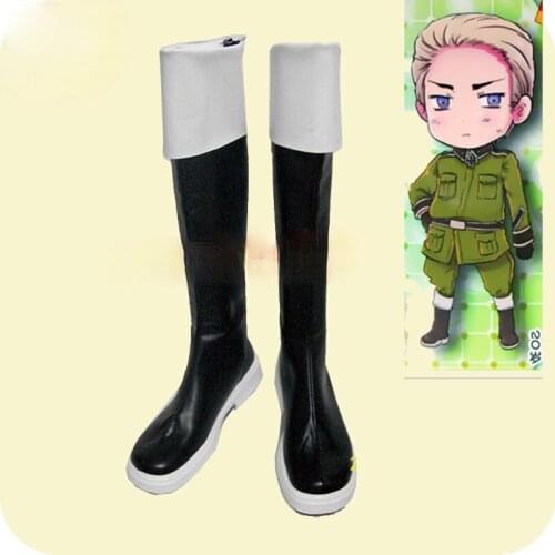 Hetalia: Axis Powers /APH Ludwig Anime Characters Shoe Cosplay Shoes Boots Party Costume Prop