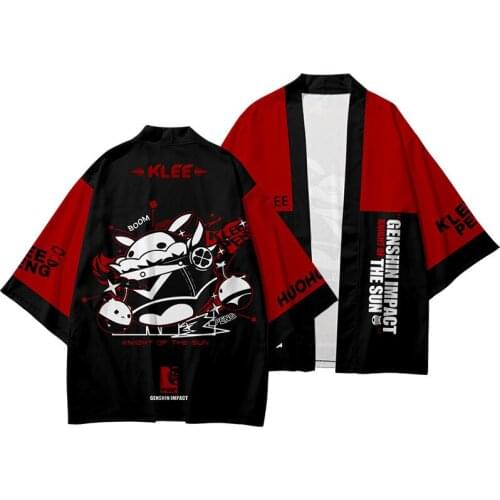Genshin Impact Klee Diluc 3D Printing Japanese Anime Kimono Haori Yukata Cosplay Women/Men Summer Casual Cool Streetwear Shirt