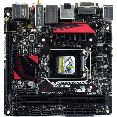 For ASUS B150I PRO GAMING/WiFi/AURA Desktop Motherboard Socket LGA 1151 i7 i5 i3 DDR4 USB3.0 Original Used Mainboard