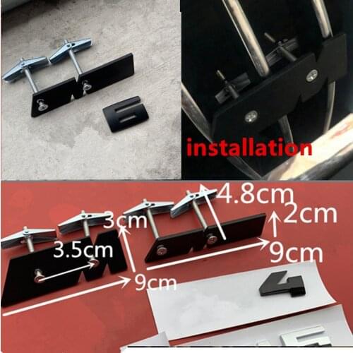 Front Grille Emblem Bracket accessories for BMW M M1 M2 M3 M4 M5 M6 M7 M8 Logo Car Styling M Color Badge Sticker Black Chrome