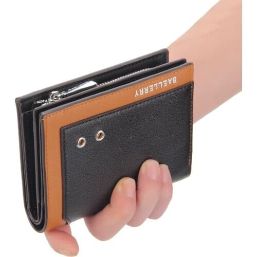 New Wallet Mens Short Buckle Zipper Card Bag Vertical Change Wallet Fashion Purse