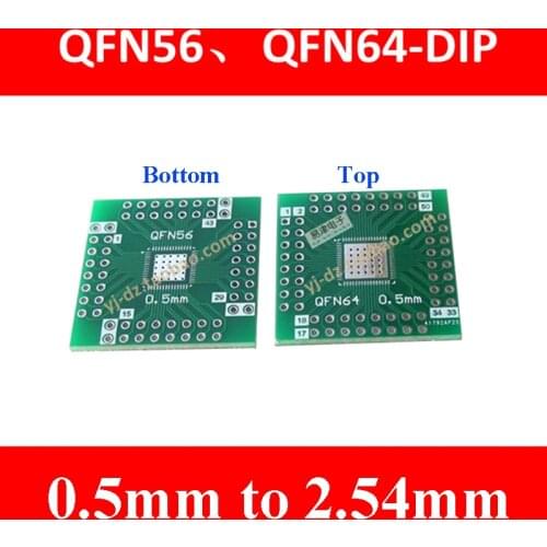 QFN56\QFN64 to DIP64 IC Adapter QFN56\QFN64 socket test experiment board pcb