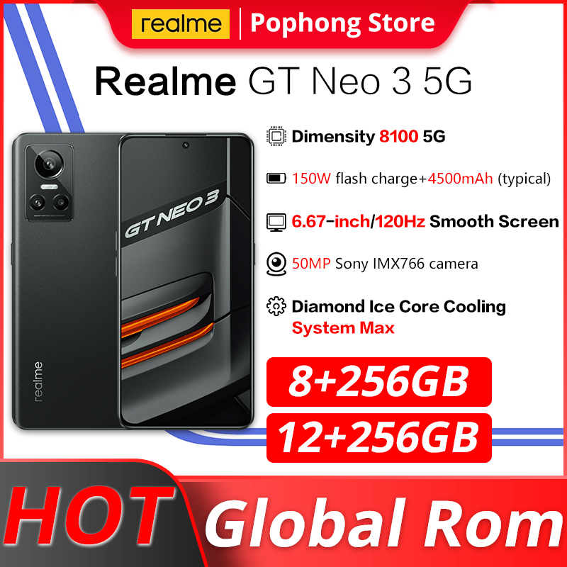 Realme GT 5G Mobile Phone 6.43 inch 120Hz Super AMOLED Snapdragon 888 Octa Core 64MP Triple Camera WiFi 6 Google Play