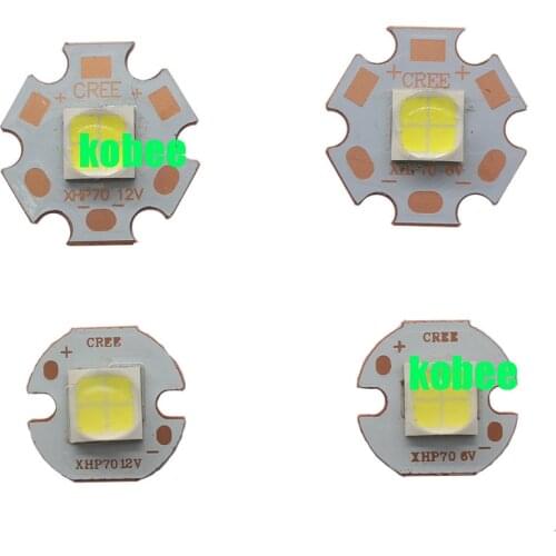 CREE XHP70 XHP 70 Cool White 5000K Warm White High Power LED Emitter 30W 6V Or 12V Doide on 16mm 20mm Copper PCB
