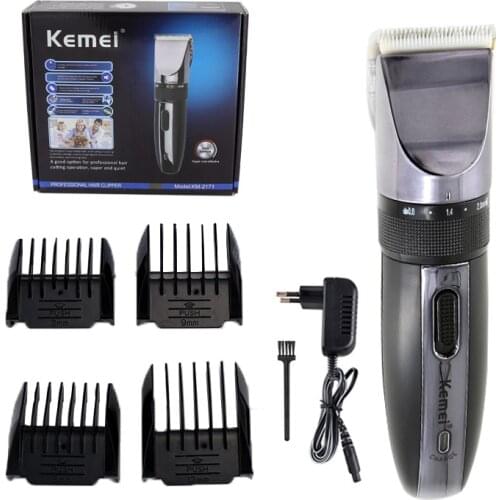 110V-240V kemei hair trimmer rechargeable electric clipper professional electric razor shaving machine barber hair cutting beard