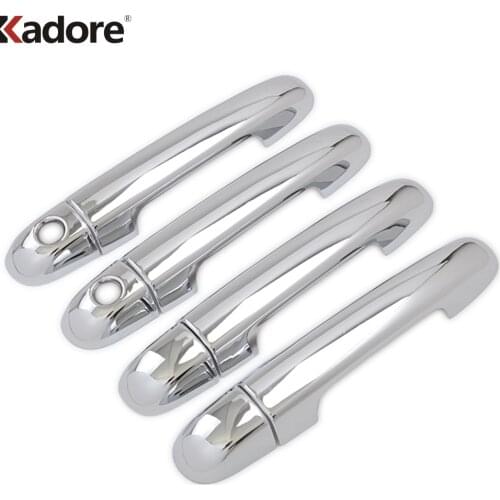 For KIA Cerato Forte 2008 2009 2010 2011 High Quality ABS Chrome Plastic Door Handle Cover Trim With 2 Holes Grip Cover 8pcs/set