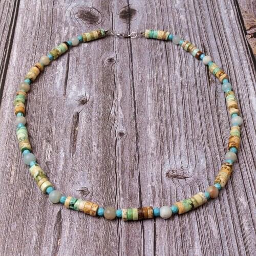 Natural Stone Bead For Women Choker Necklace Hawaiian Surfer Jewelry