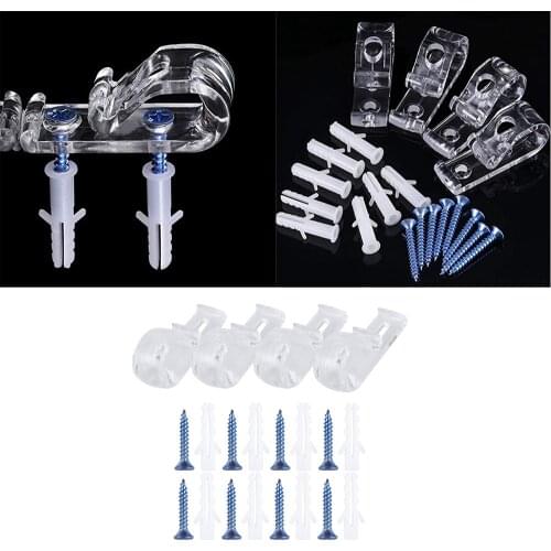 1 Set Safe Blind Clips Blinds Roller Curtain Clip with Device Hooks Screws for Vertical Roman Roller Blinds Chain Cord Chain