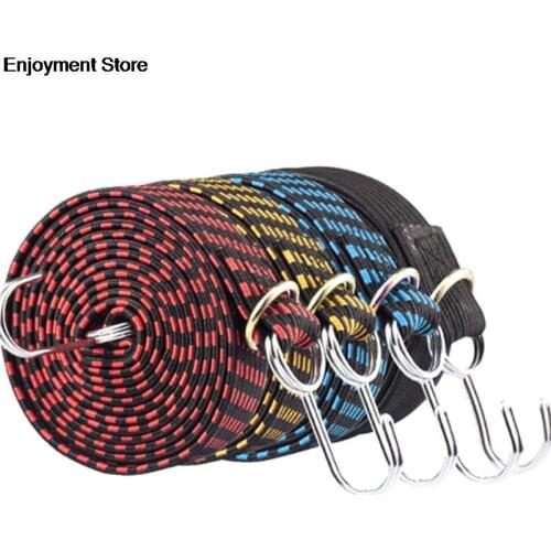 1PC Elastics Rubber Luggage Rope Cord Hooks Bikes Rope Tie Bicycle Luggage Roof Rack Strap Fixed Band Hook Bicycle Accessories