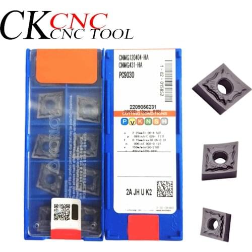 10pcs CNMG120408-HA PC9030 CNMG120404-HA PC9030external turning tool carbide insert for stainless steel tungsten cutter