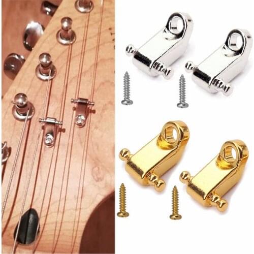 2Pcs Electric Guitar Roller String Trees String Retainer Mounting Guitar Tree Guide for Electric Guitars Parts and Accessories