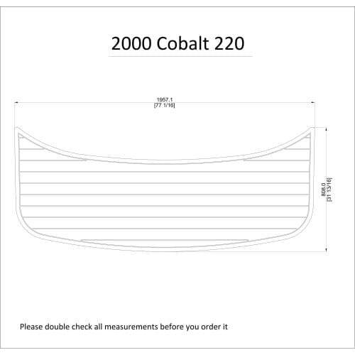 2000 Cobalt 220 Swim Platform Pad Boat EVA Teak Decking 1/4" 6mm