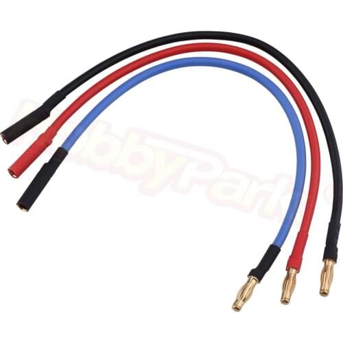 3Pcs 4mm Banana Plugs Connector Extension Cable Wire for RC Brushless Motor ESC