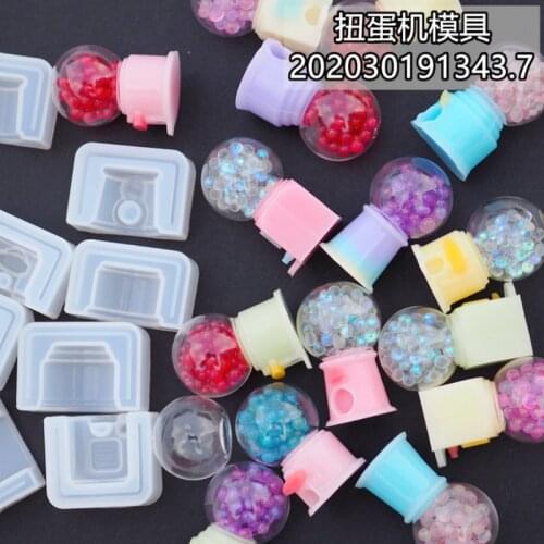 DIY Epoxy Resin 3D Crystal Ball Game Machine Shaker Silicone Mold Jewelry Fillings Pendant Accessory Charms Handmade Mould Craft