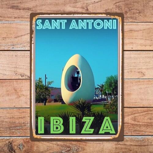 Sant Antoni De Portmany Metal Tin Sign Metal Sign Home Room Wall Decor Retro Vintage Style Travel Poster