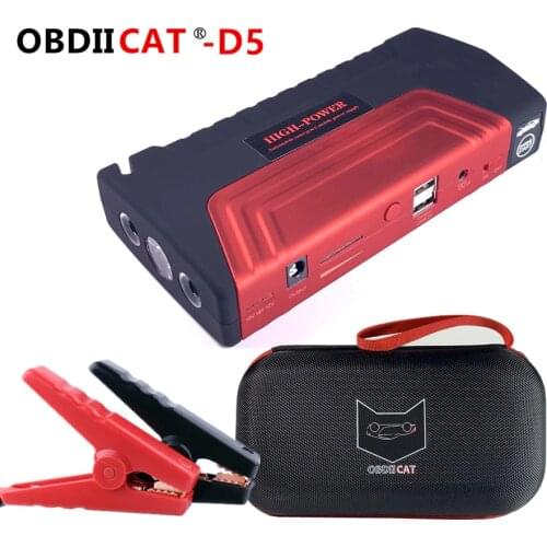 OBDIICAT D5 Car Jump Starter Power Bank 10000mah Start Jumper 12V Car Emergency Auto Battery Booster Buster Jumpstarter