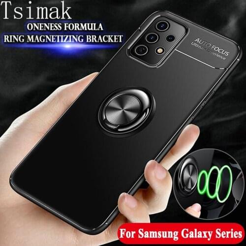 Case For Samsung A51 A71 A 51 A 71 Phone Cover for Galaxy A12 A32 A42 A52 A72 A82 4G 5G Shockproof Silicone Holder Back Coque