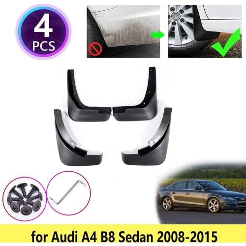 For Audi A4 B8 2008 2009 2010 2011 2012 2013 2014 2015 Sedan Mudguards Mudflaps Fender Guards Splash Mud Flaps Car Accessories