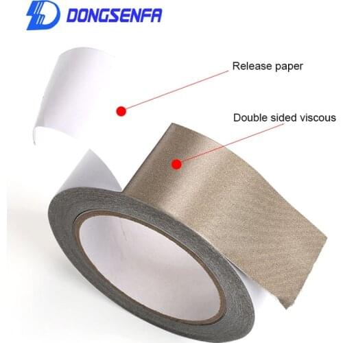 DONGSENFA 20M/Roll Double Sided Adhesive Double Side Conductive Fabric Cloth Tape For LCD EMI Anti-Radiation Shield