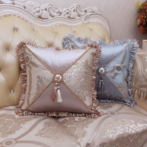 European Style Jacquard Elegant Floral Decorative Cushion for Sofa / Classic Throw Pillow New House Gifts 45*45cm