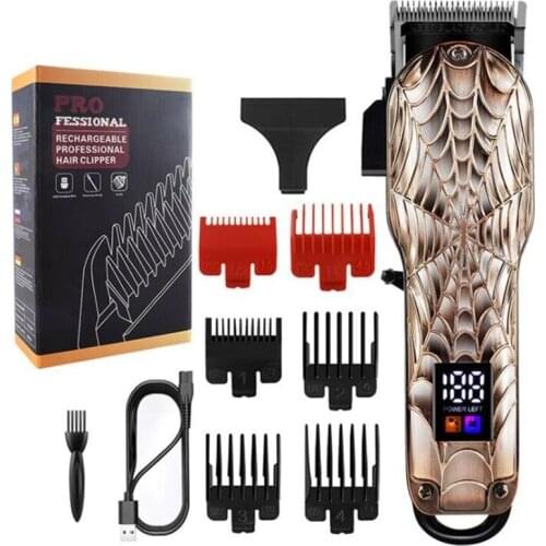 Electric Hair Clipper Rechargeable Salon Men Hair Cutting Barber Trimmer Machine LCD Display