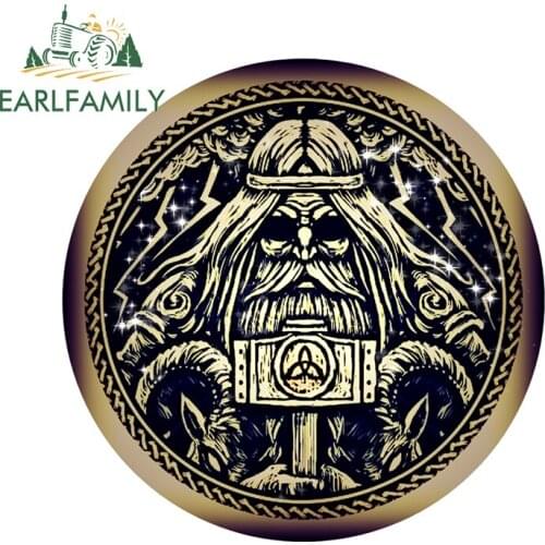 EARLFAMILY 13cm x 13cm for Allfather Odin Car Stickers Snowboard Motorcycle Creative Family Refrigerator Surfboard Windows Decal