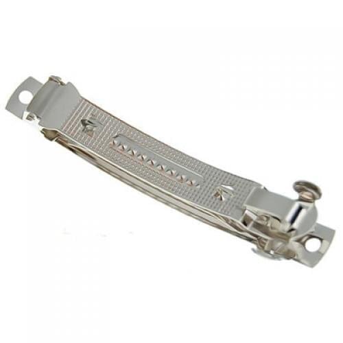 Hot 50 Pcs 80mm Metal French Clips Hair Bows Barrettes - Silver