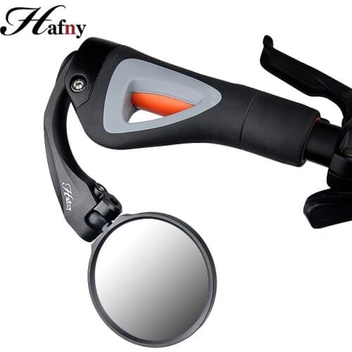 Hafny Flexible Bike Mirrors Clear Rear View Mirror Handlebar End Back Eye Safety Mirror For Bicycle MTB Road Bicycle Mirror