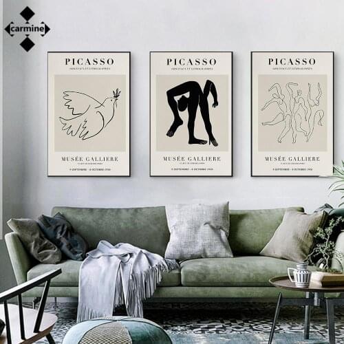 Picasso Wall Art Painting Picasso and The Peace Canvas Poster and Print Abstract Wall Art Printing Picture for Living Room Decor
