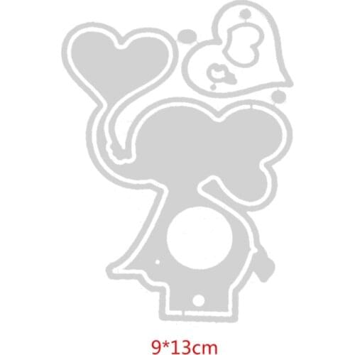 Loving Elephant Lollipop Box Carbon Steel Cutting Dies DIY Scrapbooking Photo