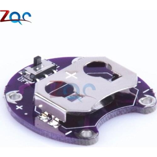 2pcs LilyPad Coin Cell Battery Holder CR2032 Battery Mount Module With Slide Switch Board For Arduino