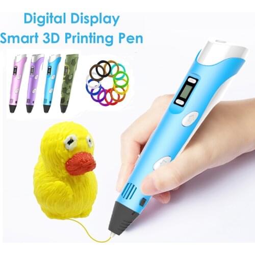 USB Powered 3D Pen Kit with PLA Filament Refill LCD Screen 3D Drawing Painting Pen Automatic Art Printer Pens Creative Gift